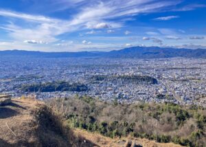 大文字山火床から京都市街地の眺望